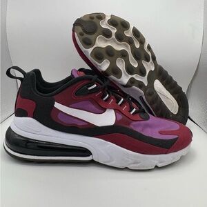 Nike Womens Air Max 270 React Shoes KB8 Red/Purple/Black CI3899-600 Size 8